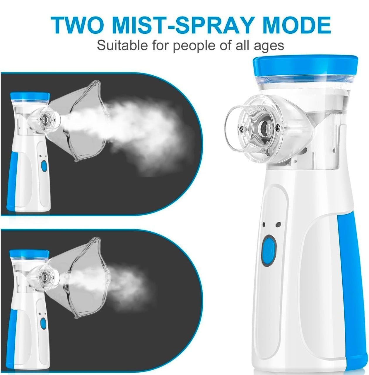 Portable Mesh Nebulizer for Kids & Adults (USB Rechargeable)