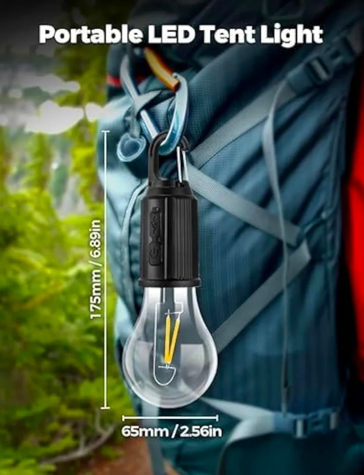 PowerGlow™ USB Rechargeable Hanging Emergency LED Bulb